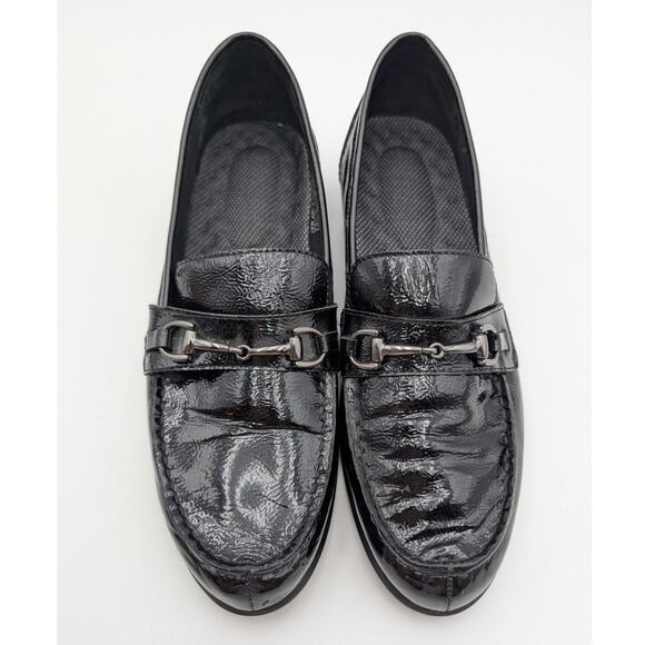 Munro Gryffin Bit Loafer Shoes Moc Toe Women's Leather Black Size US11M EU41.5 - Picture 2 of 15